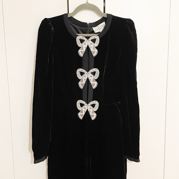 New Saloni Camille Bow Embellished Jumpsuit - Picture 11 of 13